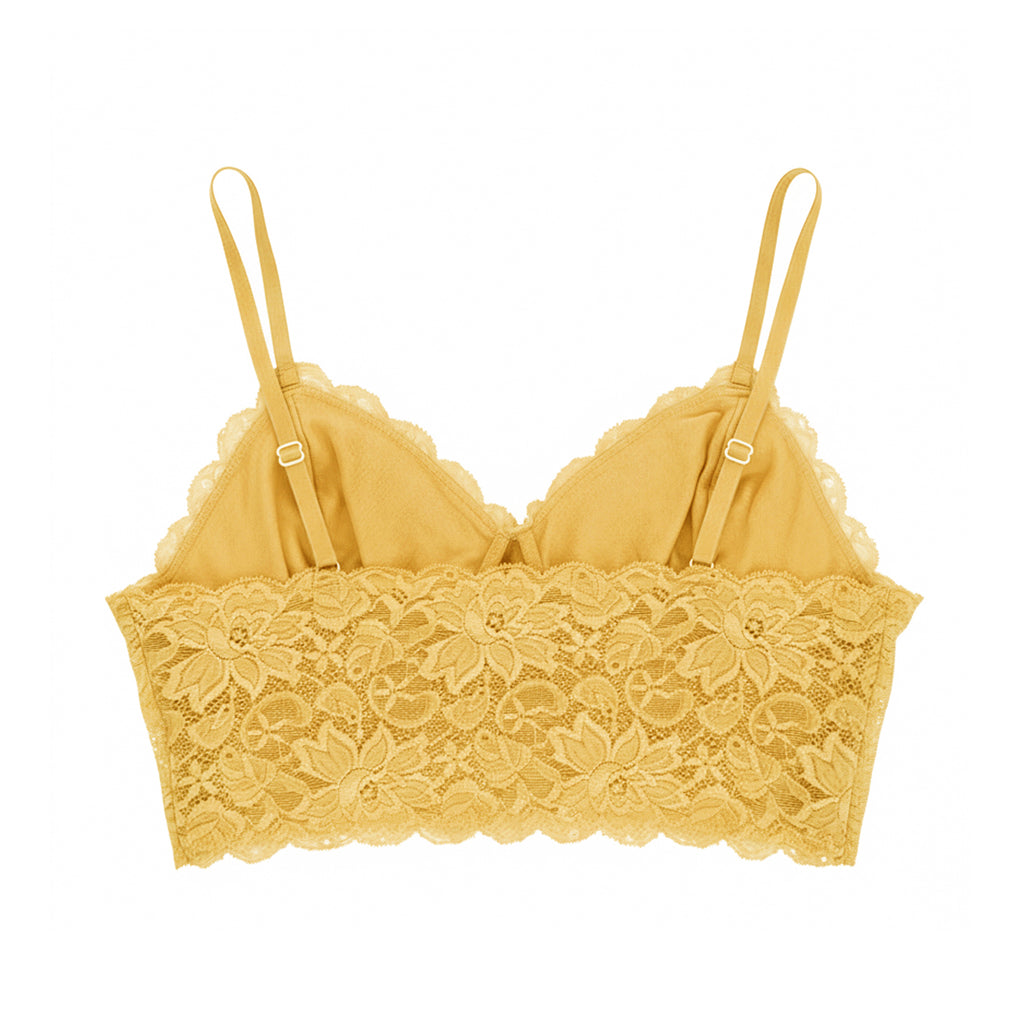 予約受付中】マリーゴールド染めシルクレースブラ