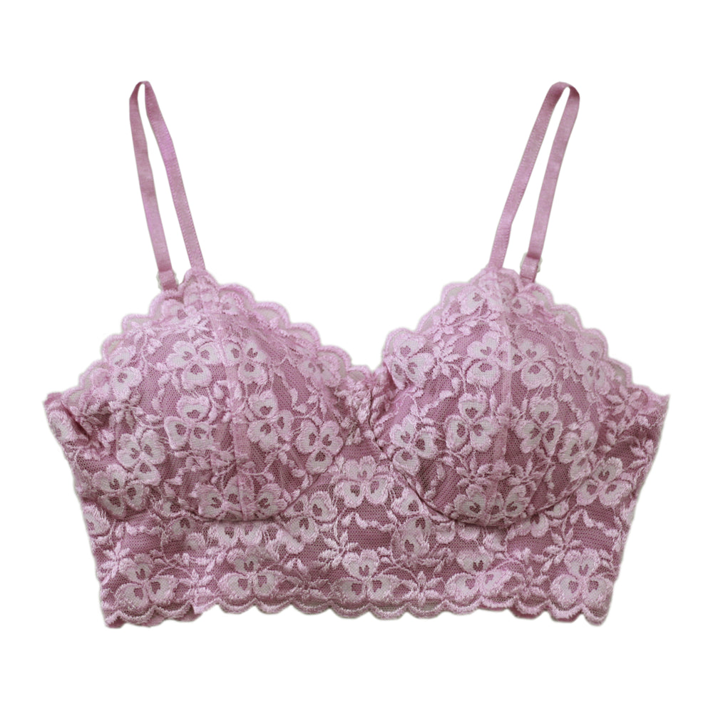 【予約受付中】 ログウッド×茜染めシルクレースブラ"CLOVER"～京紫(きょうむらさき)～
